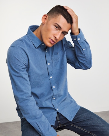 Long Sleeve Textured Shirt