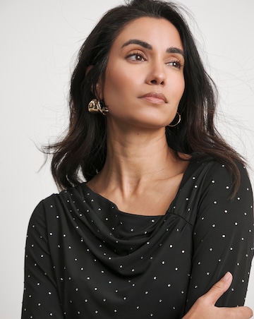 Joanna Hope Jersey Top With Studs
