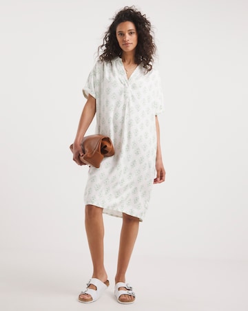 Viscose Twill Relaxed Shirt Dress