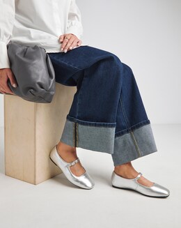Virginia Mary Jane Flat Shoes - Wide Fit (E)