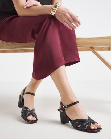Oak Strappy Block Heel Sandals - Wide Fit (E)
