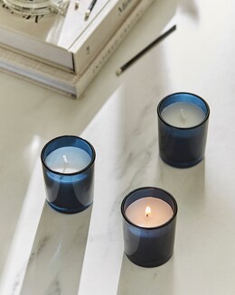 Hydrangea &amp; Jasmine Set of 3 Votive Candles