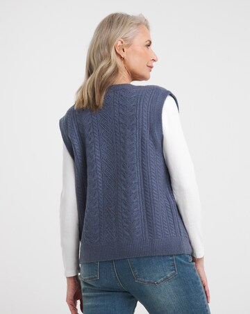 Julipa Cable Knitted Button Down Vest