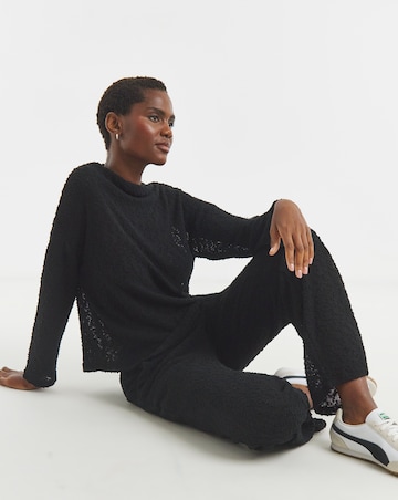 Boucle Wide Leg Joggers