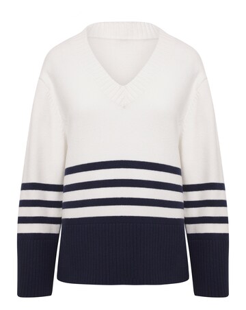 Anthology Stripe V Neck Jumper