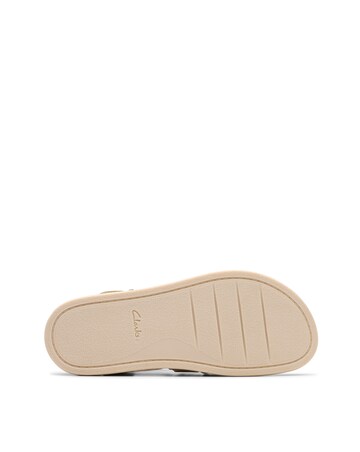 Clarks White Arwell Sun Strappy Sandal -Wide Fit (E)