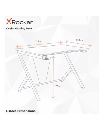 X Rocker Ocelot Gaming Desk
