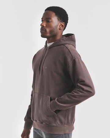Union Garment Dyed Relaxed Fit Hoodie- Brown