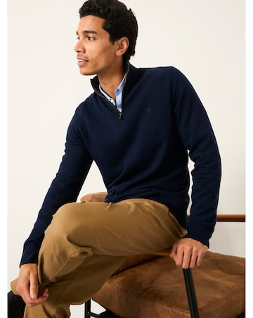 FatFace Rye 1/2 Neck Jumper (Regular & Tall) - Navy