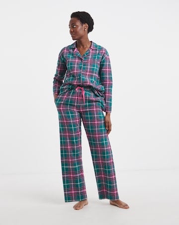 Pretty Secrets Check Button Up Pyjama Set