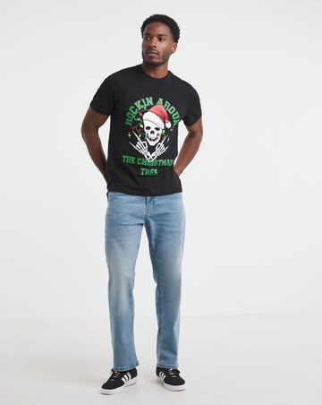 Christmas Skull Graphic T-Shirt Long