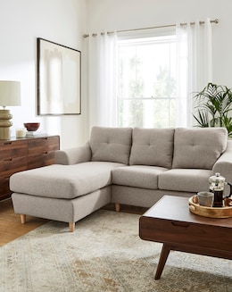 Baxter Fabric Left Hand Corner Chaise Sofa