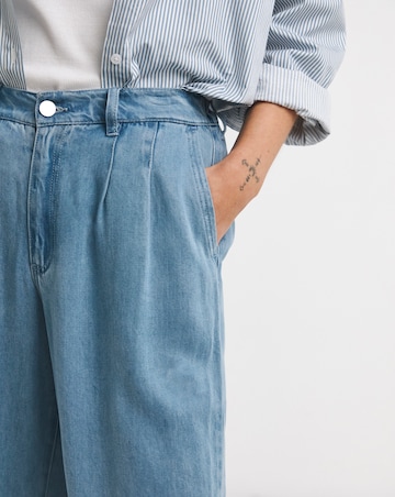 Wide Leg Crop Jeans with Tencel TM Lyocell
