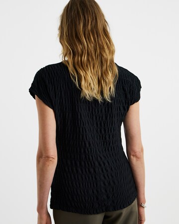 Textured Cap Sleeve Top
