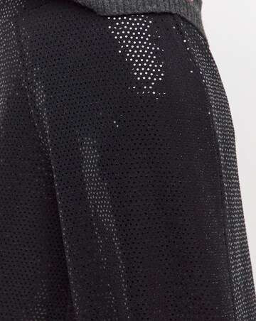 Black Sequin Stretch Pull On Palazzo Trousers