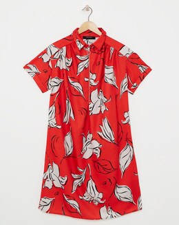 Zip Collared Tunic Dress