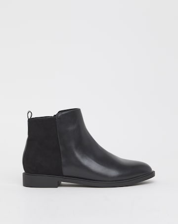 Ruth Classic Mixed Material Ankle Boots - Standard Fit (D)