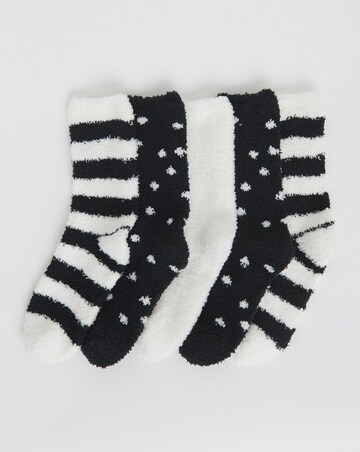 Pretty Secrets (5 Pair Pack) Fluffy Socks Spot/Stripe