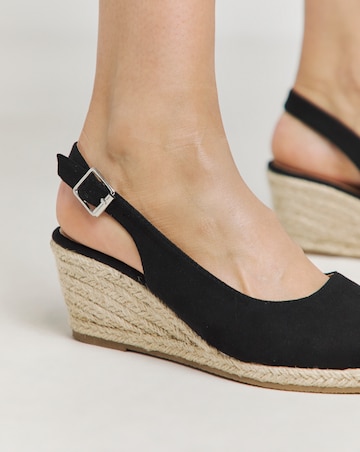 Miami Wedge Espadrille Slingback Sandals - Ultra Wide Fit (EEEEE)