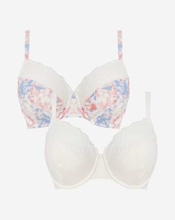 Pretty Secrets (2 Pack) Adrianne Full Cup Wired Bras Pink Floral