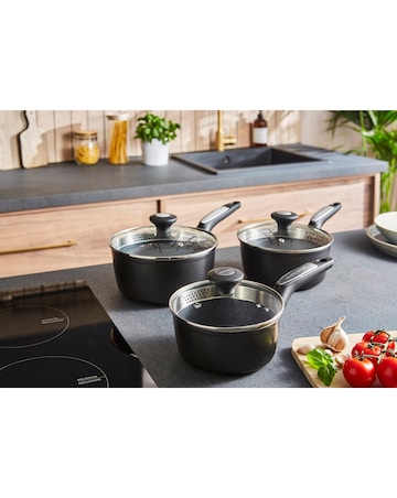 Morphy Richards Forged Aluminium 3 Piece Saucepan Set