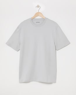 Relaxed Fit Interlock T-Shirt- Grey