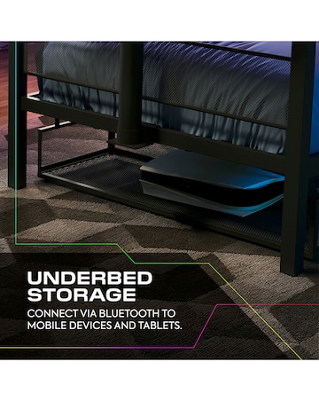 X Rocker Basecamp RGB Single Bed - Black