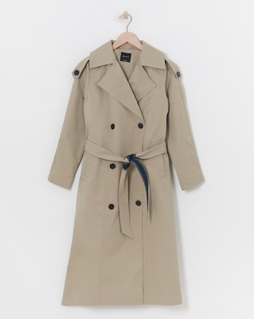 Contrast Camel Trench Coat