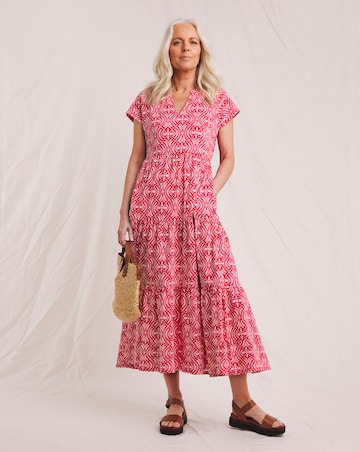 Julipa Pure Cotton Tiered Midi Dress
