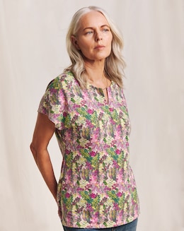 Julipa Jersey Notch Neck Top