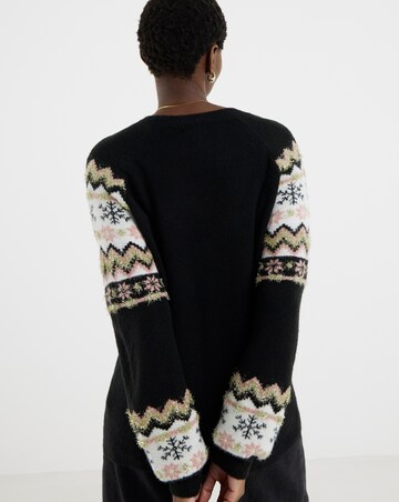 Black Fairisle Tinsel Jumper