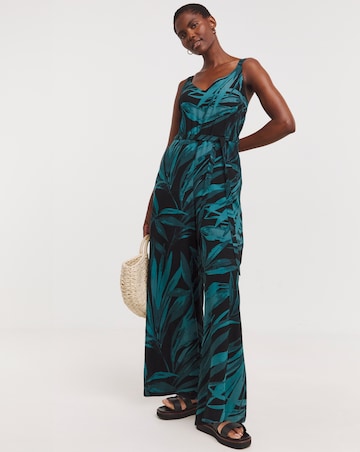 Wide Leg Strappy Jumpsuit