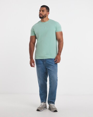Garment Dyed Embroidered T-Shirt Long Length
