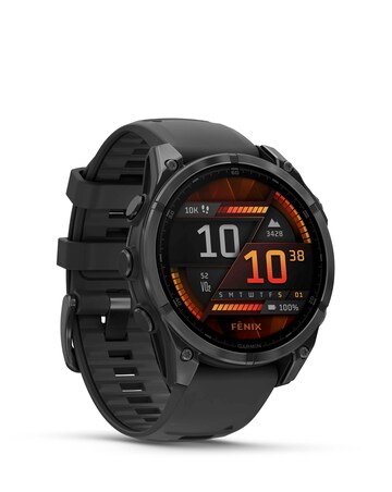 Garmin Fenix 8 47mm Amoled Smart Watch - Slate Grey with Black Silicone Band