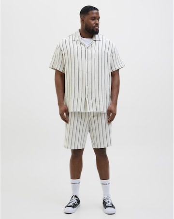 Jack & Jones Coba Stripe Resort Shirt - Natural