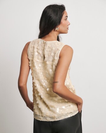 Joanna Hope Sequin Shell Top