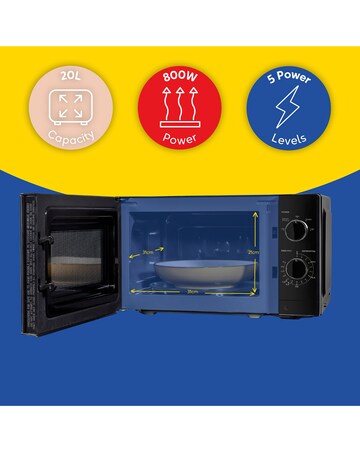 Russell Hobbs RHM2027B 20L Black Manual Microwave