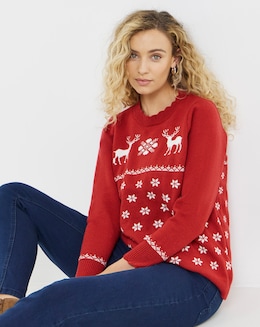 Joe Browns Retro Reindeer Jumper