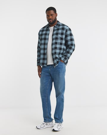 Brushed Buffalo Check Zip Overshirt