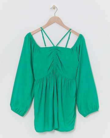 Green Strap Detail Top