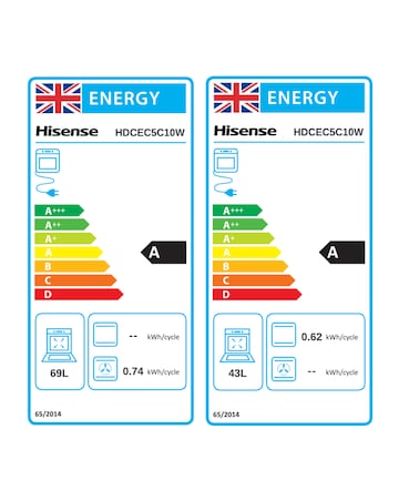 Hisense HDCEC5C10W 50cm Electric Double Cooker - White