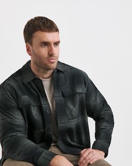 Jack &amp; Jones Charlie Checked Overshirt - Black/Teal