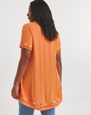 Joe Browns Exquistite Embroided Crinkle Tunic