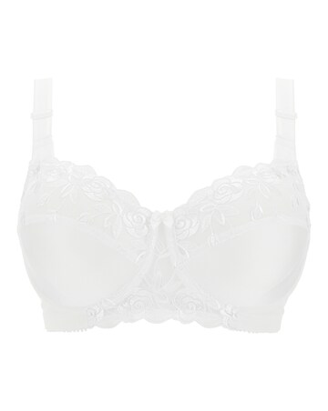 Miss Mary of Sweden Rose Embroidered Full Cup Wired Bra White
