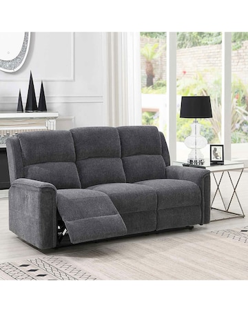 Croston Chenille Power Recliner Three Seater Sofa