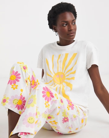 Smiley World Cotton Wide Leg Pyjama Set