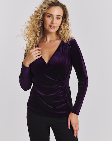 Joe Browns Glamorous Velour Wrap Top