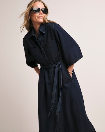 Anthology Indigo Shirt Denim Dress with Tencel TM Lyocell