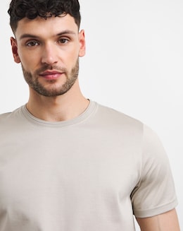 Premium Mercerised Supima Cotton T-Shirt- Grey Stone