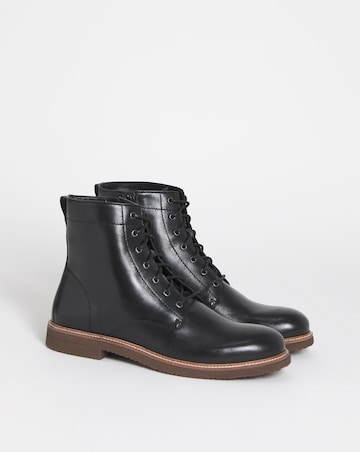 Leather Lace Up Boot Wide Fit